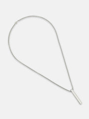 The Pipe Pendant Necklace - Metallic Silver