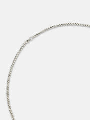 The Quad Pendant Necklace - Metallic Silver