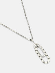 The Hálos Pendant Necklace - Metallic Silver