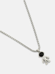 The Astranaut Pendant Necklace - Metallic Silver