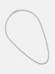 The Minimal-Twist Chain Necklace - Metallic Silver