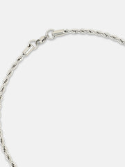The Minimal-Twist Chain Necklace - Metallic Silver