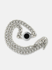 The Roma Pendant Necklace - Metallic Silver