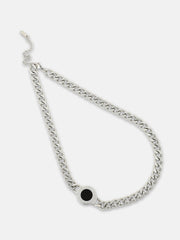 The Roma Pendant Necklace - Metallic Silver