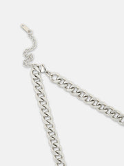 The Roma Pendant Necklace - Metallic Silver