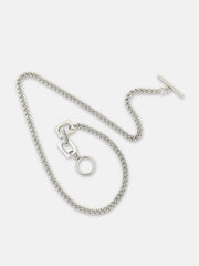 The Zig-Saw Pendant Necklace - Metallic Silver