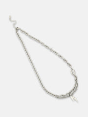 The Flash Pendant Necklace - Metallic Silver