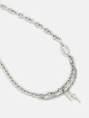 The Flash Pendant Necklace - Metallic Silver