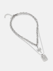 The Oriental Pendant Necklace - Metallic Silver