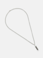 The Torque Pendant Necklace - Metallic Silver