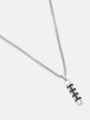 The Torque Pendant Necklace - Metallic Silver