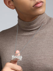 The Trasher Pendant Necklace - Metallic Silver