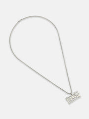 The Trasher Pendant Necklace - Metallic Silver