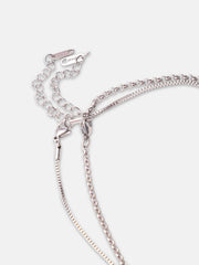 The Slab Pendant Necklace - Metallic Silver