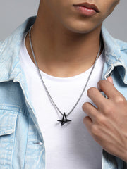 The Quad Pendant Necklace - Midnight Black