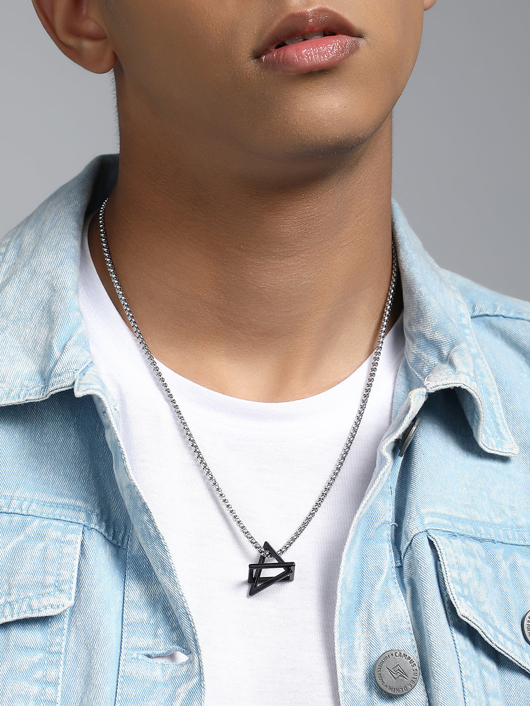 The Quad Pendant Necklace - Midnight Black