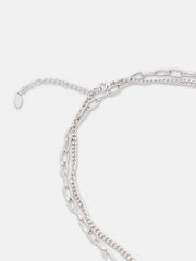 The Dollar Teddy Pendant Necklace - Metallic Silver