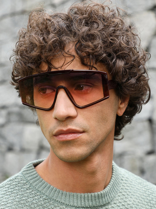 The Chalet Shield Sunglasses - Chocolate Brown