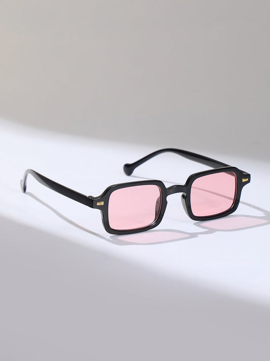 The Sonic Rectangular Sunglass Onyx Black