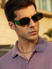 The Electra Shield Sunglass Jungle Green