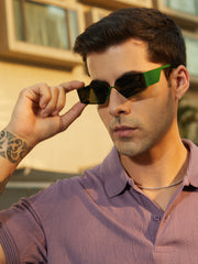 The Electra Shield Sunglass Jungle Green