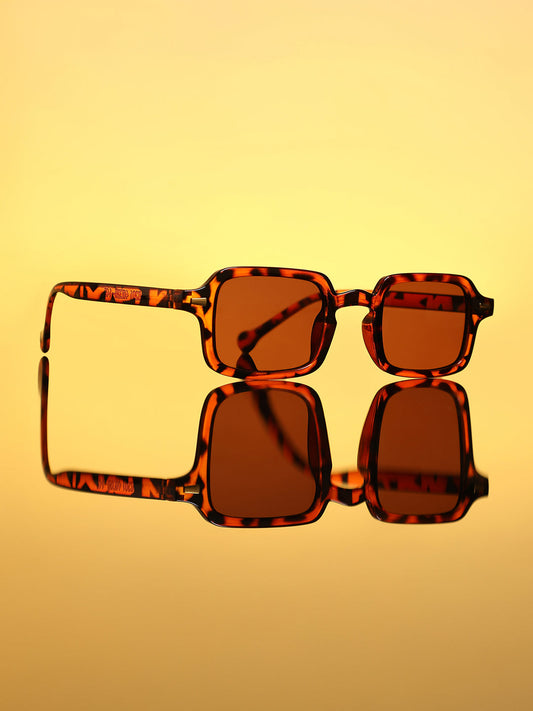 The Sonic Rectangular Sunglass Coffee Brown