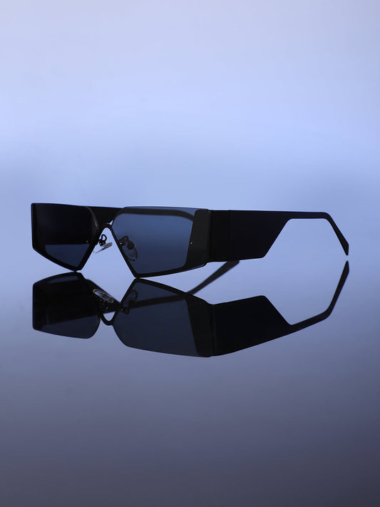 The Electra Shield Sunglass Onyx Black