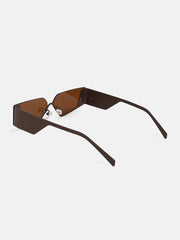 The Electra Shield Sunglass Taupe Brown