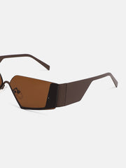The Electra Shield Sunglass Taupe Brown