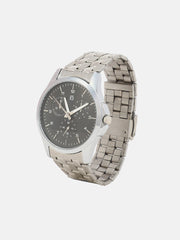 The Grind Four-Dial Round Watch - Metallic Silver