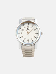The Daily Round Watch - Metallic Silver