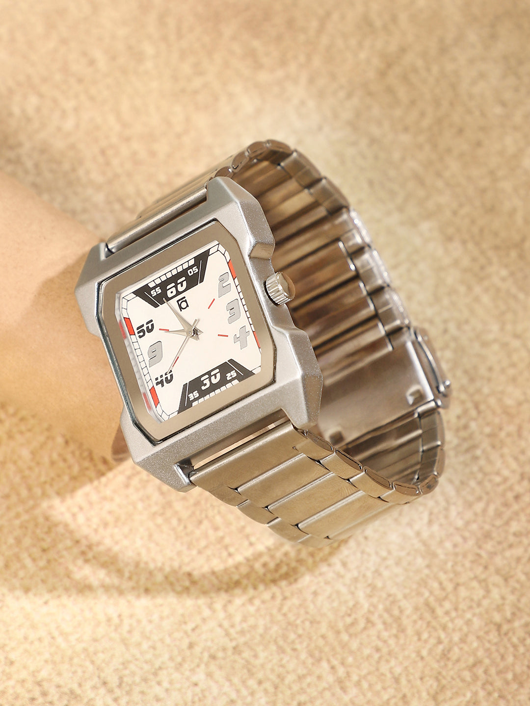 French Accent - The Blazer Square Watch - Metallic Silver