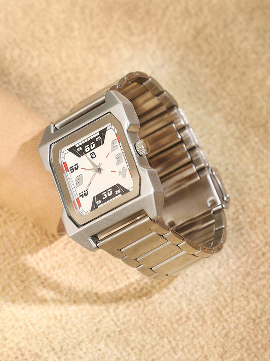 The Blazer Square Watch - Metallic Silver