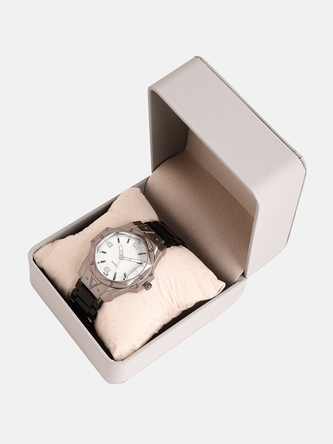 French Accent - The Torque Driftor Round Watch - Ivory White