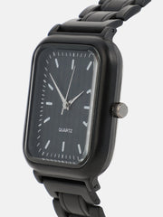 The Noir Rectangular Watch - Onyx Black
