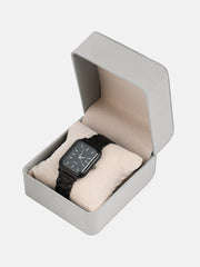 The Noir Rectangular Watch - Onyx Black
