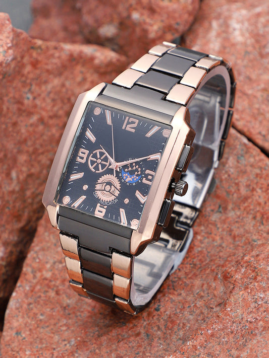 French Accent - The Navir Four-Dial Rectangular Watch - Multicolour