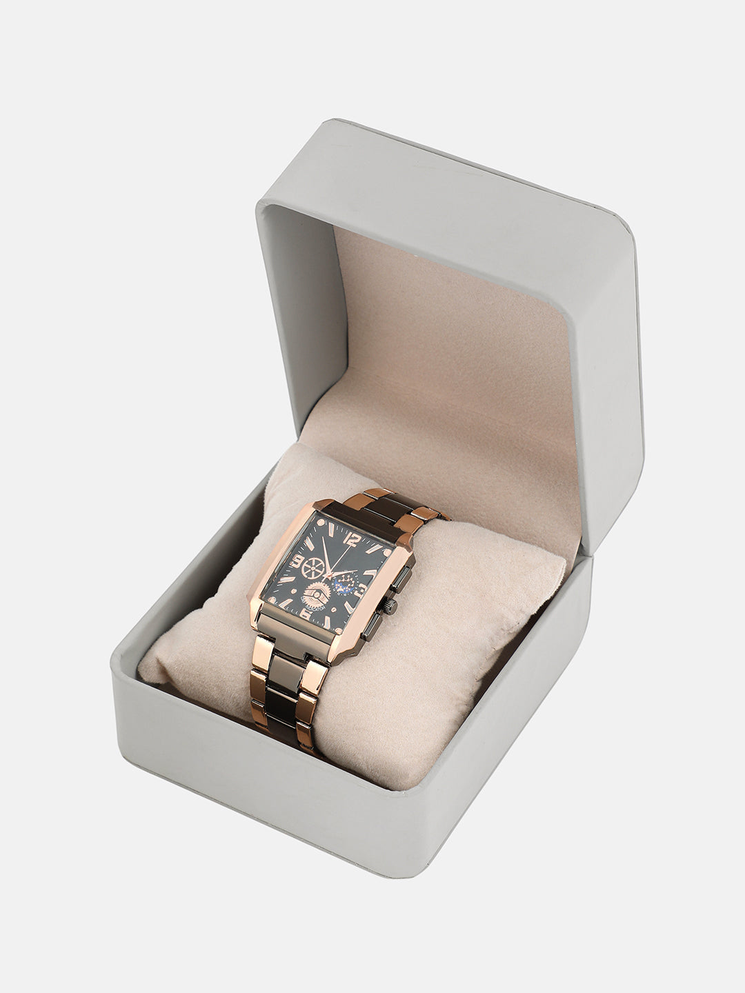 French Accent - The Navir Four-Dial Rectangular Watch - Multicolour
