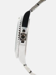 The Ribbed Four-Dial Round Watch - Metallic Silver