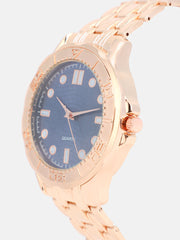 The Nocturne Round Watch - Rose Gold