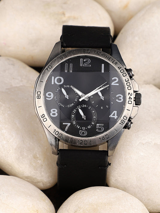 The Peregron Round Watch - Onyx Black
