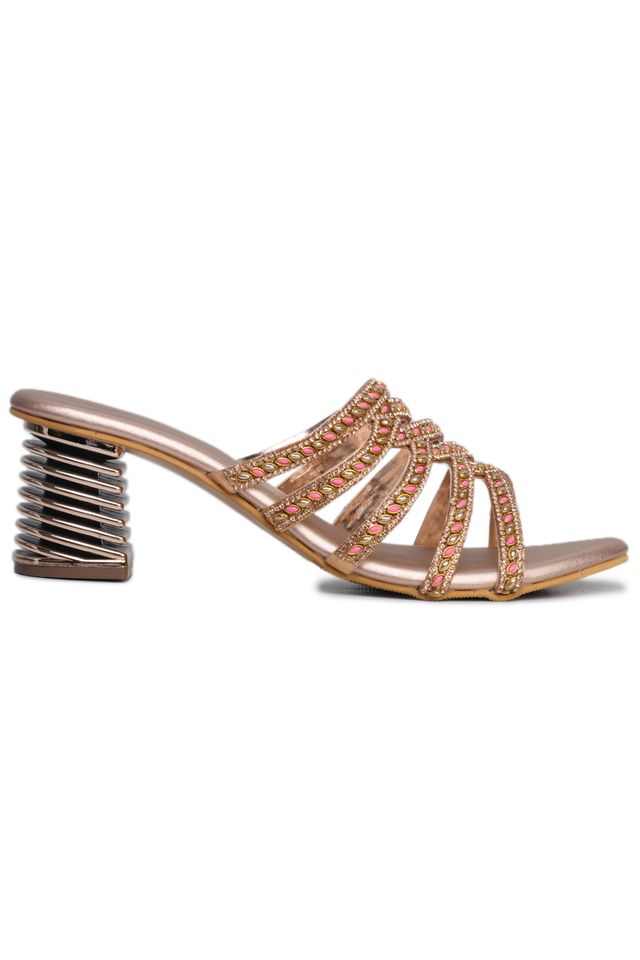 Fashion Open Back Sandal 2 inches Block Heels