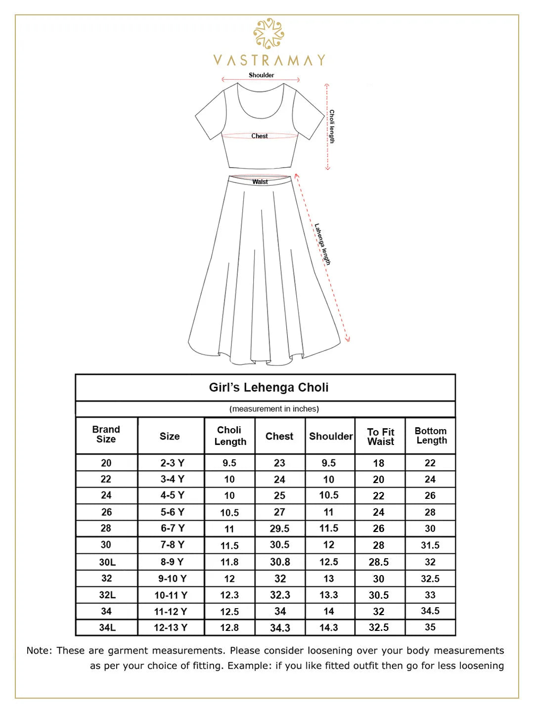 Vastramay - مجموعة Pavda Pattu Lehenga Choli باللون الوردي للفتيات