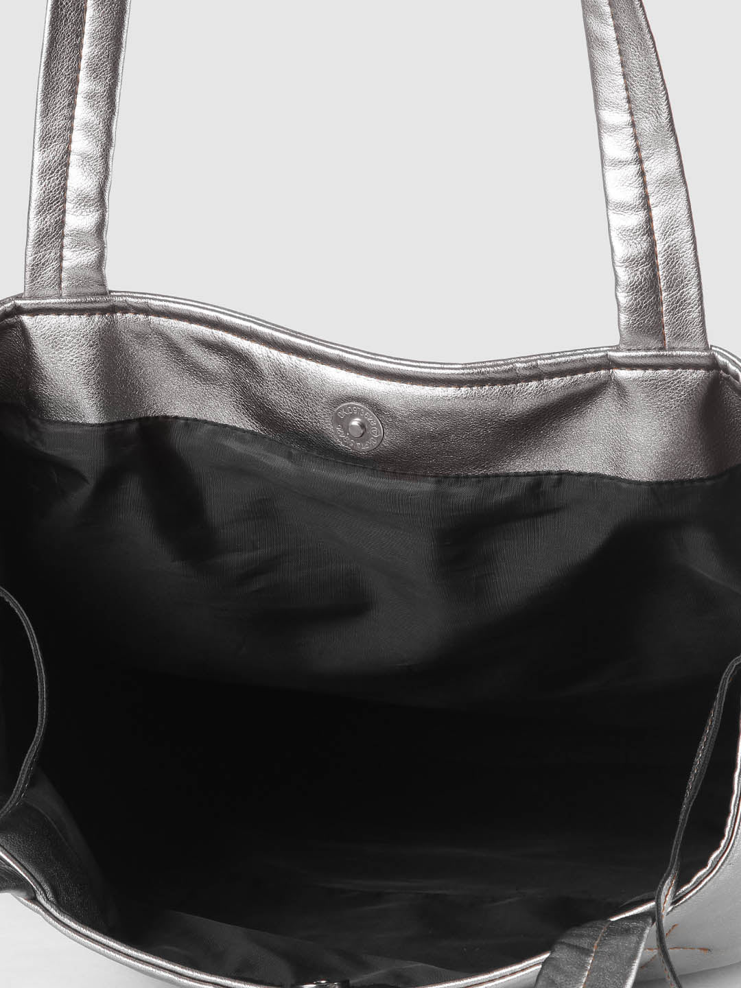 Silver Metallic Shopper Bag