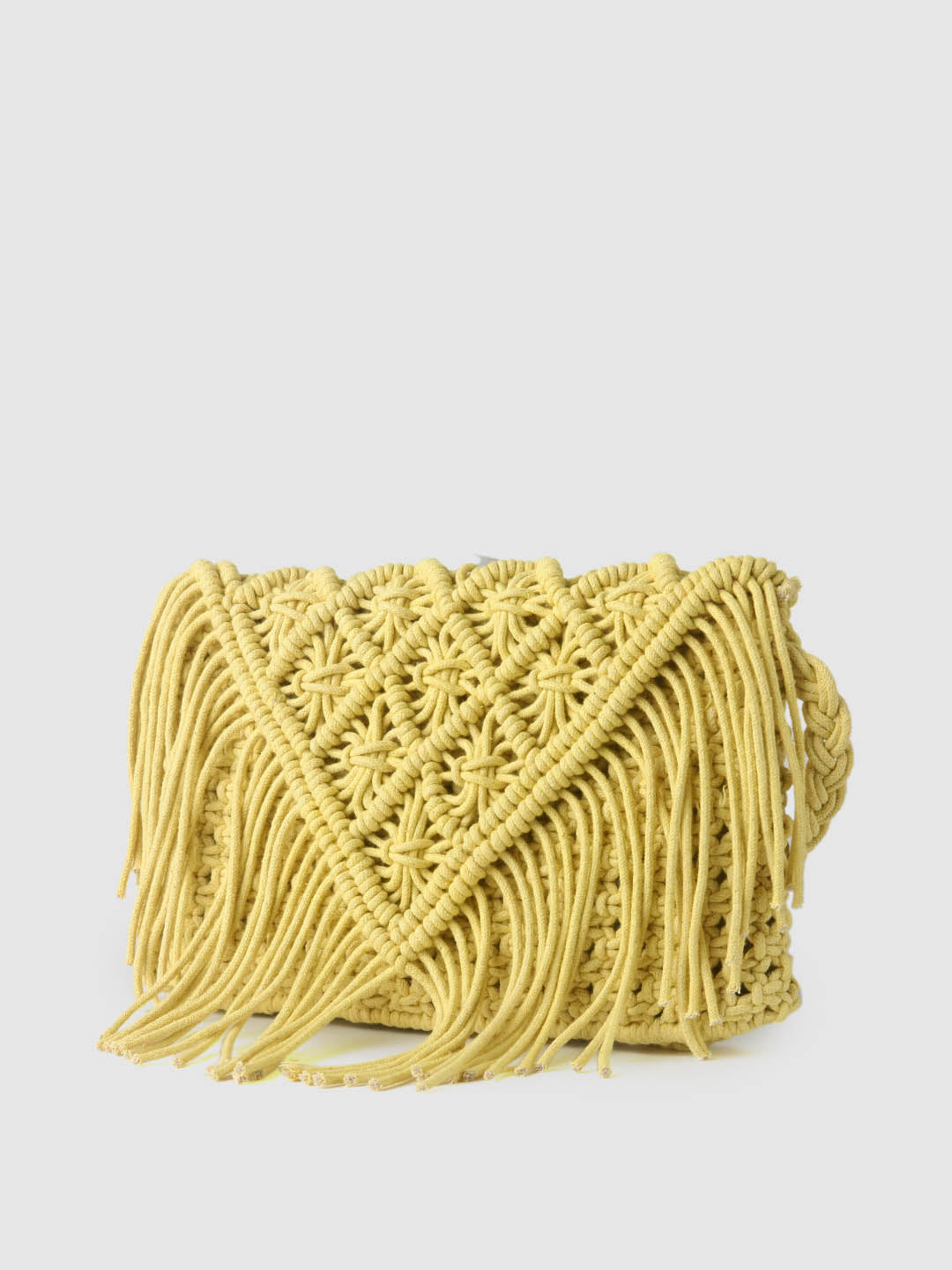Lime Crochet Crossbody Handbag