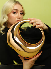 The Sculptural Hand Bag - Copper Brown