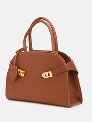 The Large Meridian Hand Bag - Russet Brown