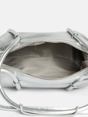 The Bowling Shoulder Bag - Metallic Silver