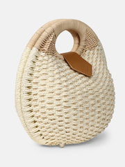 The The Straw-Orb Hand Bag Hand Bag - Off-White