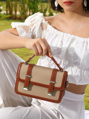 The Linea-Block Hand Bag - Tan Brown